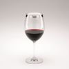 Silver trim Curved Red Wine Glass