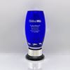 Picture of Cobalt Callie Vase on Plinth with Nickel Plated Band