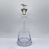 Crystal Pyramid Decanter with Sterling Silver Neck and Finial