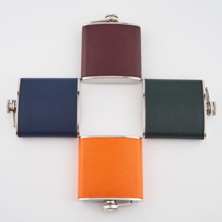 6oz leather hip flask